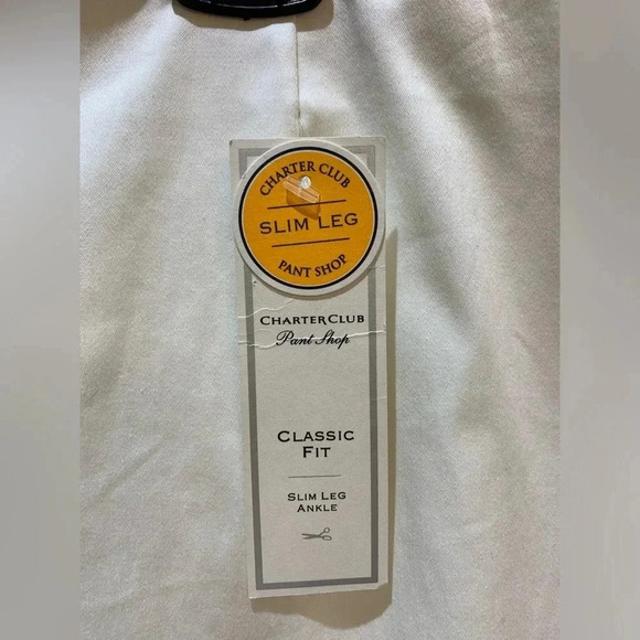 Charter Club Women's Classic Fit Slim Leg White Size 16 NWT - Picture 3 of 9